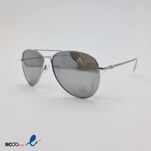 عکس از عینک آفتابی خلبانی آینه ای با فریم نقره ای رنگ کد 324-168