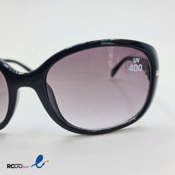 عکس از عینک آفتابی بیضی زنانه با فریم مشکی رنگ کد 324-897