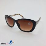 عکس از عینک آفتابی زنانه با فریم مشکی و دسته پلنگی کد 324-648