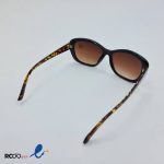 عکس از عینک آفتابی زنانه با فریم مشکی و دسته پلنگی کد 324-648