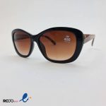 عکس از عینک آفتابی زنانه با فریم مشکی و دسته پلنگی کد 324-648
