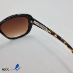 عکس از عینک آفتابی زنانه با فریم مشکی و دسته پلنگی کد 324-648