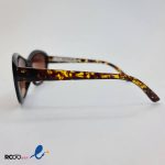 عکس از عینک آفتابی زنانه با فریم مشکی و دسته پلنگی کد 324-648