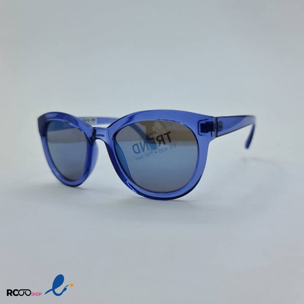 عکس از عینک آفتابی آینه ای با فریم آبی مدل 324-561