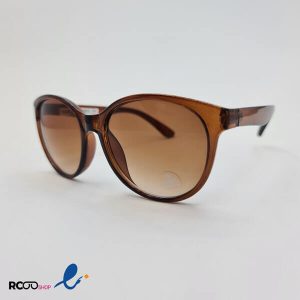 عکس از عینک آفتابی با فریم گرد و رنگ قهوه ای کد 430-729