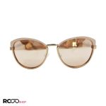 عکس از عینک آفتابی زنانه با فریم پروانه ای رنگ بژ کد 324-801