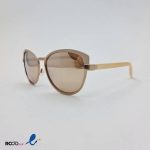 عکس از عینک آفتابی زنانه با فریم پروانه ای رنگ بژ کد 324-801