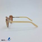 عکس از عینک آفتابی زنانه با فریم پروانه ای رنگ بژ کد 324-801