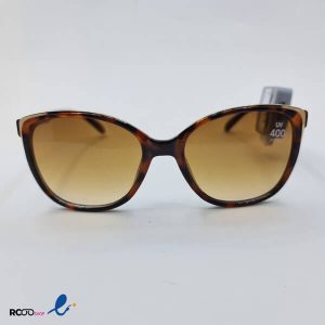 عکس از عینک آفتابی گربه ای با فریم پلنگی و طلایی رنگ مدل 324-741