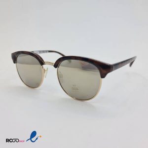 عکس از عینک آفتابی آینه ای با فریم طرح چوبی کد 430-602