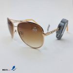 عکس از عینک آفتابی خلبانی زنانه UV400 با دسته طرح دار کد 324-800