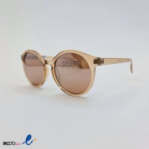 عکس از عینک آفتابی آینه ای با فریم رنگ قهوه ای بژ کد 324-577
