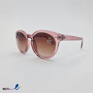 عکس از عینک آفتابی با فریم گرد و رنگ بنفش پاستیلی مدل 324-786