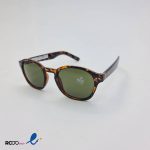 عکس از عینک آفتابی مربعی با فریم پلنگی و عدسی سبز رنگ کد 324-690