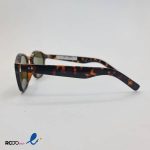 عکس از عینک آفتابی مربعی با فریم پلنگی و عدسی سبز رنگ کد 324-690