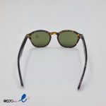عکس از عینک آفتابی مربعی با فریم پلنگی و عدسی سبز رنگ کد 324-690