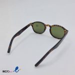 عکس از عینک آفتابی مربعی با فریم پلنگی و عدسی سبز رنگ کد 324-690