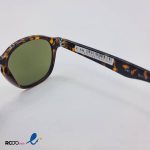 عکس از عینک آفتابی مربعی با فریم پلنگی و عدسی سبز رنگ کد 324-690