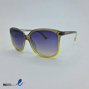 عکس از عینک آفتابی با فریم دو رنگ زرد و آبی زنانه کد 430-742