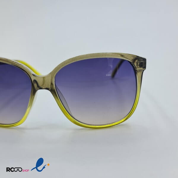 عکس از عینک آفتابی با فریم دو رنگ زرد و آبی زنانه کد 430-742