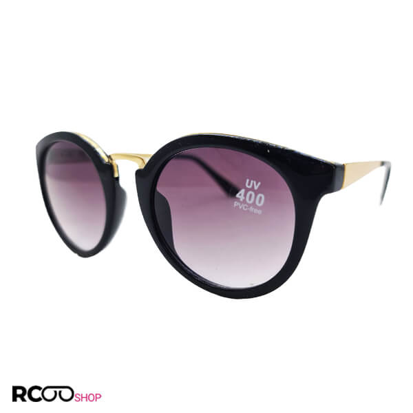 Black round sunglasses model 326 010 1