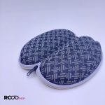 عکس از کیف عینک زیپی طرح صدفی مشکی رنگ مدل 991125