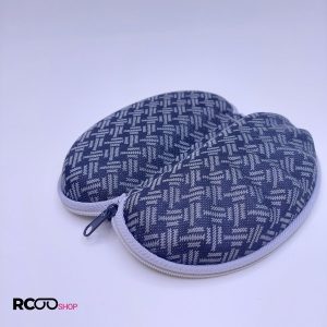عکس از کیف عینک زیپی طرح صدفی مشکی رنگ مدل 991125