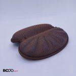 عکس از کیف صدفی عینک زیپ دار و قهوه ای رنگ مدل 991128