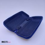 عکس از کیف عینک اصل و زیپ دار مستطیلی شکل آبی رنگ مدل 991243