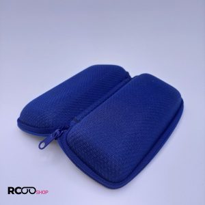 عکس از کیف عینک اصل و زیپ دار مستطیلی شکل آبی رنگ مدل 991243