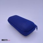 عکس از کیف عینک اصل و زیپ دار مستطیلی شکل آبی رنگ مدل 991243