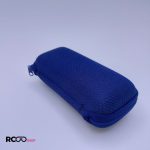 عکس از کیف عینک اصل و زیپ دار مستطیلی شکل آبی رنگ مدل 991243
