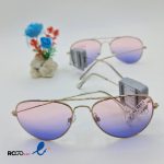 عکس از عینک آفتابی خلبانی دو رنگ با فریم طلایی رنگ کد 324-617
