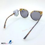 عکس از عینک آفتابی گربه ای با طرح پلنگی و پل فلزی زنانه و دخترانه مدل 324-959