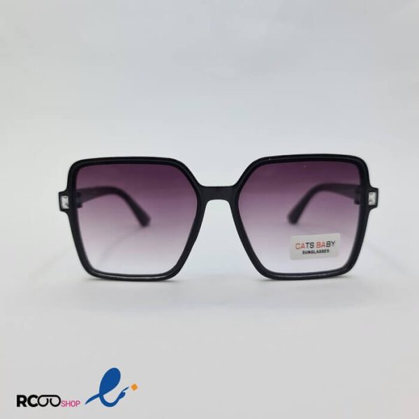 عکس از عینک آفتابی بچه گانه با فریم مربعی و مشکی رنگ مدل dr2220