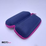 عکس از کیف عینک ضد ضربه مشکی رنگ با زیپ صورتی مدل 991268