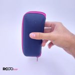 عکس از کیف عینک ضد ضربه مشکی رنگ با زیپ صورتی مدل 991268