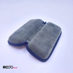 عکس از کیف عینک مستطیلی زیپ دار رنگ سبز و جیر مدل 991260