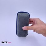 عکس از کیف عینک مستطیلی زیپ دار رنگ سبز و جیر مدل 991260