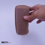 عکس از کیف عینک هارد زیپی رنگ کرمی از جنس جیر مدل 991303