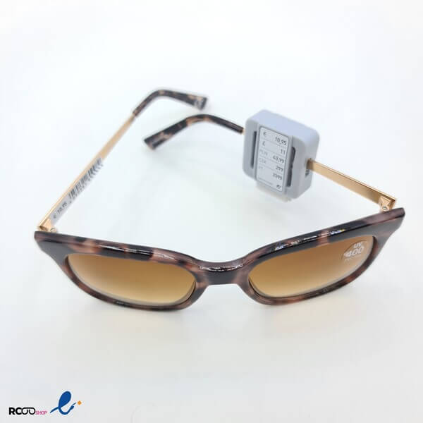 عکس از عینک آفتابی با فریم مربعی و دسته فلزی و لنز قهوه ای مدل 324-588