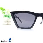 عکس از عینک آفتابی گربه ای زنانه با فریم مشکی رنگ و عدسی دودی UV400 کد 326-064