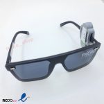 عکس از عینک آفتابی اسپورت با فریم مشکی مات و عدسی یکسره مدل 324-763
