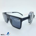 عکس از عینک آفتابی اسپورت با فریم مشکی مات و عدسی یکسره مدل 324-763