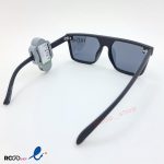 عکس از عینک آفتابی اسپورت با فریم مشکی مات و عدسی یکسره مدل 324-763
