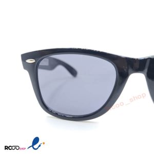 عکس از عینک آفتابی مربعی و فریم مشکی و دسته پهن مدل 324-977