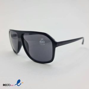 عکس از عینک آفتابی خلبانی کلاسیک با فریم مشکی مدل 437-406