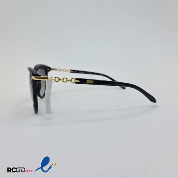 عکس از عینک آفتابی پلاریزه زنانه با فریم مشکی و دسته طلایی مدل 477-309