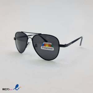 عکس از عینک آفتابی بچه گانه پلاریزه مدل خلبانی با فریم مشکی کد A1023