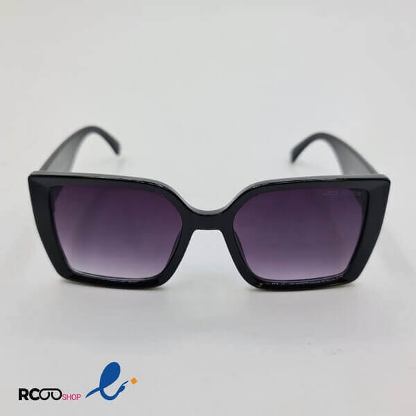 عکس از عینک آفتابی زنانه با فریم مربعی و مشکی مدل d21289